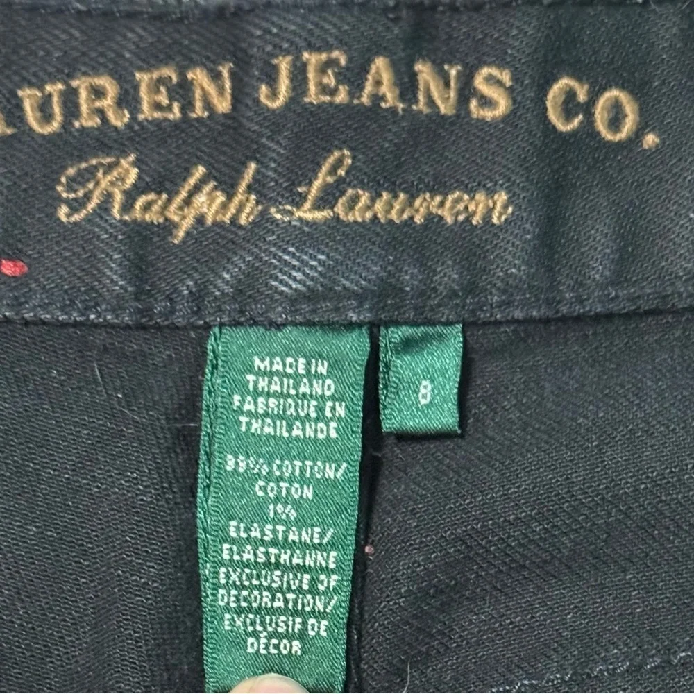 Lauren Jeans Co. Ralph Lauren Jeans Woman's black wash Sz 8 Classic Bootcut - Picture 6 of 7